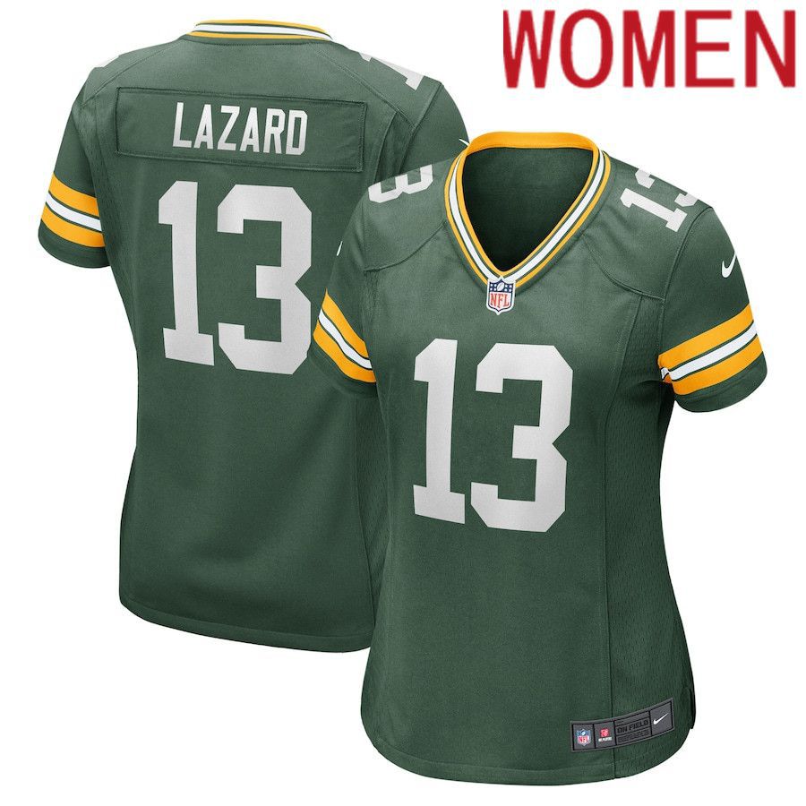 Women Green Bay Packers #13 Allen Lazard Green Nike Game NFL Jersey